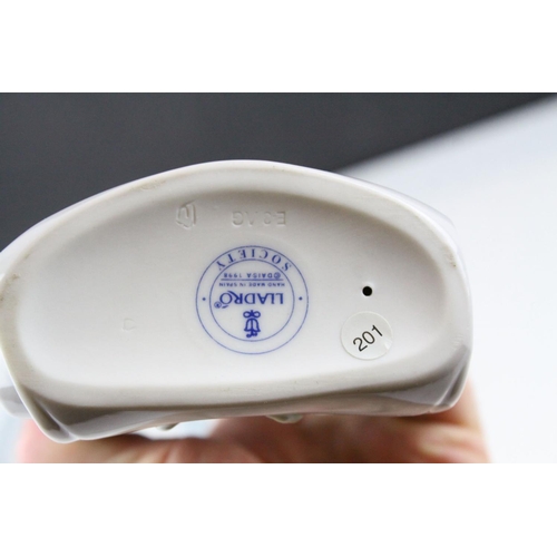 13 - Lladro Society Plaque 7677, 1998 with a Lladro Pin Dish depicting Ducks