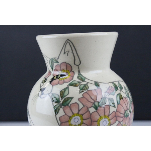 16 - Dennis China Works Limited Edition Vase designed by Sally Tuffin with tube-lined decorated of Two Ca... 
