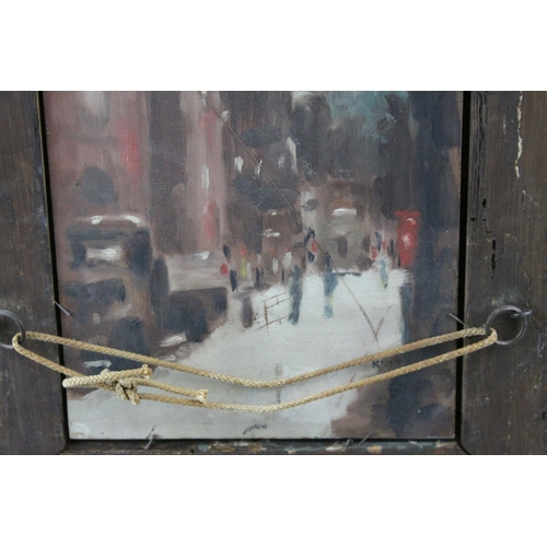 33 - Anthony Robert Klitz (1917-2000), Oil Painting on Board of Street Scene through Archway, 40cms x 19c... 