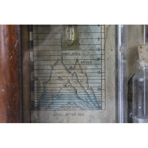 37 - Mahogany Cased Admiral Fitzroy's Barometer, 94cms high