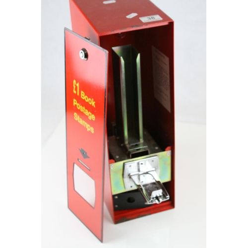 38 - Wall Mounted Post Office Stampbook Dispenser, 44cms high