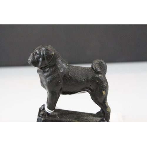46 - Cast Metal Model of a Pug Dog, 9cms high