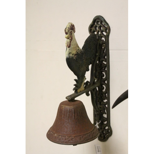 106 - Novelty Bell and Bracket in the form of a Cockerel