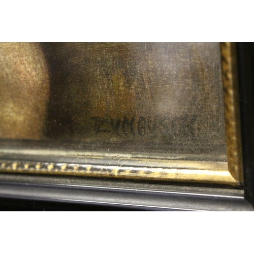 107 - Picture of a Naked Young Woman sat on a Wall, 23cms x 16cms, Framed and Glazed in a Substantial Blac... 