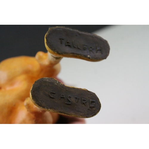 117 - Novelty Rubber Pig wearing Gloves and Shoes, 23cms high