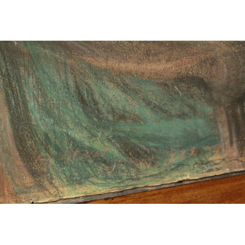 63 - Early 20th century Pastel Three-Quarter Length Portrait of a Seated Lady, indistinctly signed and da... 