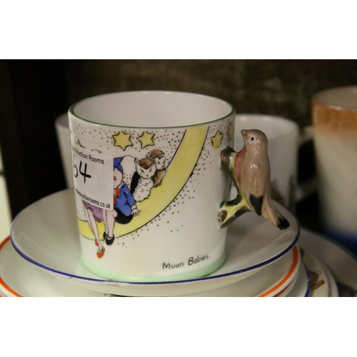 64 - Collection of Child's Nursery Ceramics including Mugs, Bowls, Plates, Egg Cup, makes include Royal D... 