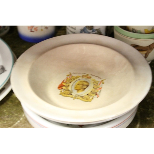 64 - Collection of Child's Nursery Ceramics including Mugs, Bowls, Plates, Egg Cup, makes include Royal D... 