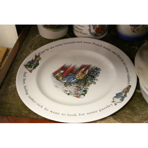 64 - Collection of Child's Nursery Ceramics including Mugs, Bowls, Plates, Egg Cup, makes include Royal D... 