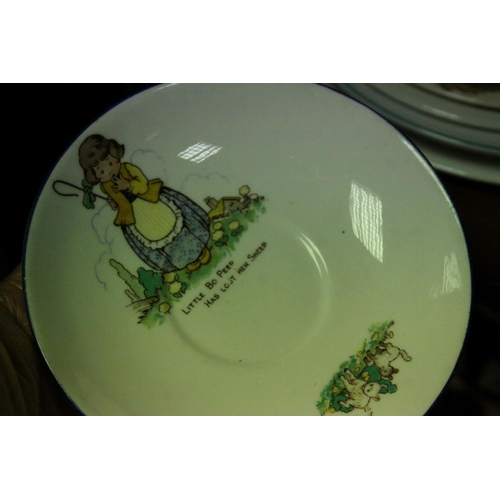 64 - Collection of Child's Nursery Ceramics including Mugs, Bowls, Plates, Egg Cup, makes include Royal D... 