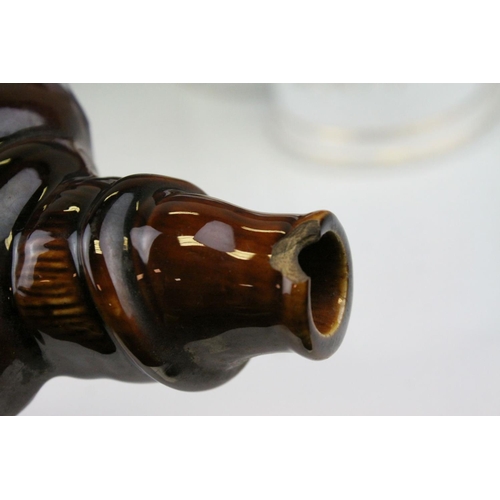 68 - 19th century Mocha Ware Jug together with a 19th century Pink Lustre ' The Shipwright's Arms / Sailo... 