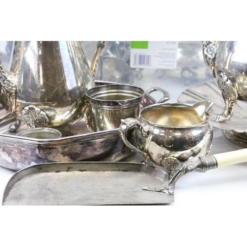 69 - Collection of Silver Plate including Swing Handled Bowls, Tea Service, etc