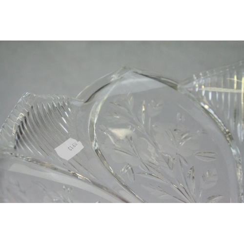 74 - Late Victorian Centrepiece comprising a Glass Bowl in the form of a Flower raised on a Gilt Metal Fi... 