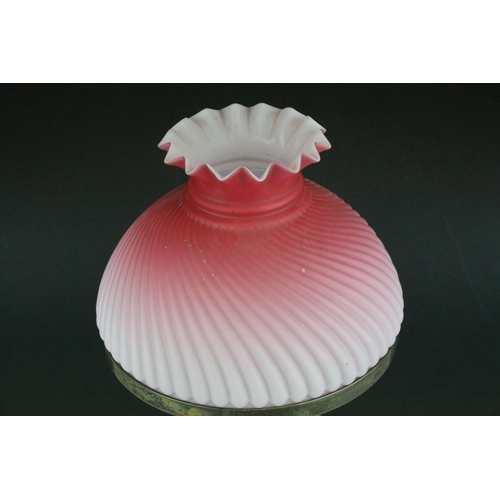 75 - Hukin and Heath Silver Plated Oil Lamp Base with Scrolling Leaf etched decoration with a Hobnail Cut... 