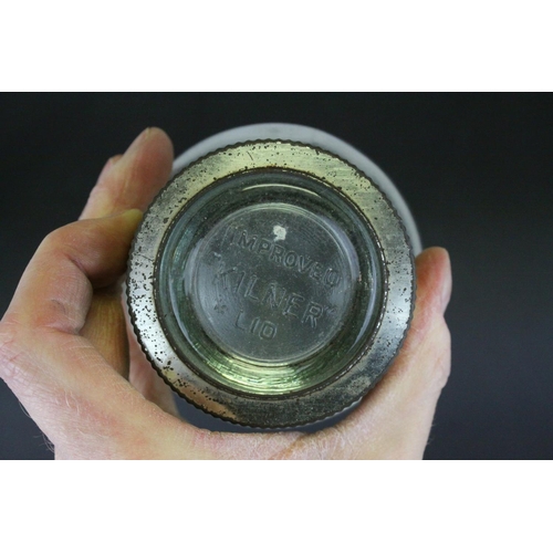 79 - Twelve Mid 20th century Kilner Jars with screw-on lids, 18cms high