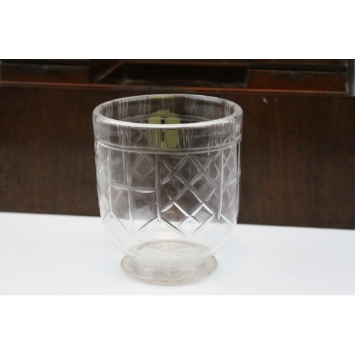 85 - 19th century Mahogany Tea Caddy of Square Form, the hinged lid opening to reveal two lidded tea boxe... 