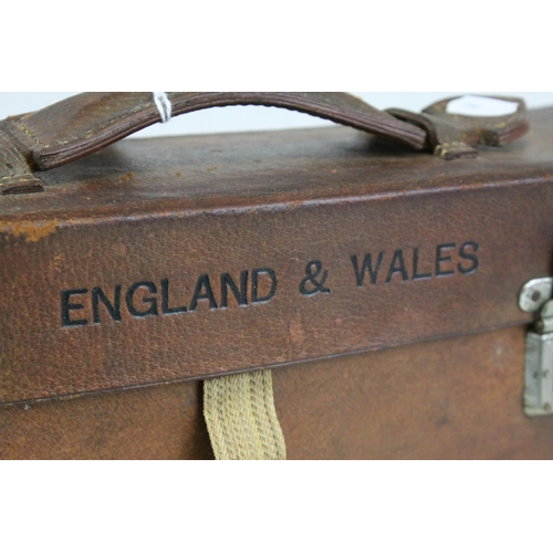 89 - 1920's Leather Cased Set of Bartholomew's Maps of England and Wales, no's 1 to 37, together with map... 