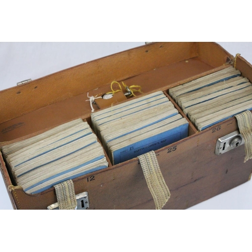 89 - 1920's Leather Cased Set of Bartholomew's Maps of England and Wales, no's 1 to 37, together with map... 