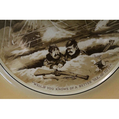 105 - Three Grimwades Bruce Bairnsfather ' Old Bill ' Plates