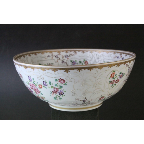 12 - Chinese Export Famille Rose Porcelain Bowl, with floral enamel decoration, 25cms diameter