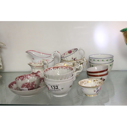 132 - Collection of 18th century and later Ceramics including Two Chelsea Small Bowls, Small Swansea style... 