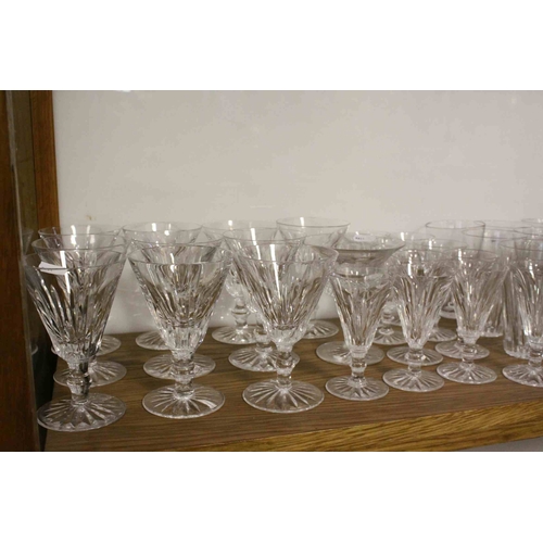 134 - Waterford Crystal Glasses including Ten Tumblers, Thirteen Champagne Flutes, Ten Wine Goblets, Ten S... 