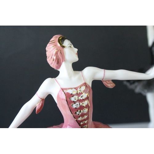 135 - Seven Coalport Ballerina Limited Edition Figures including Fonteyn & Nureyev no. 221, Dame Beryl... 