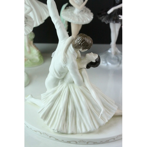 135 - Seven Coalport Ballerina Limited Edition Figures including Fonteyn & Nureyev no. 221, Dame Beryl... 