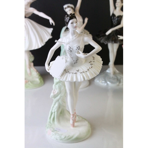 135 - Seven Coalport Ballerina Limited Edition Figures including Fonteyn & Nureyev no. 221, Dame Beryl... 