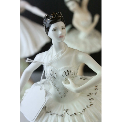 135 - Seven Coalport Ballerina Limited Edition Figures including Fonteyn & Nureyev no. 221, Dame Beryl... 