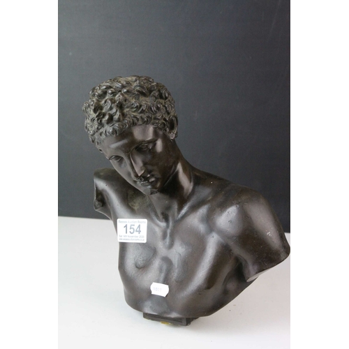 154 - 19th century French Patinated Bronze Bust of Apollo marked to back ' H. Jacquet Fils, Francfort Blei... 