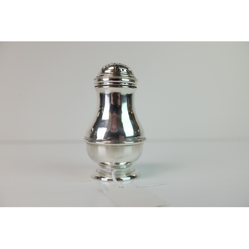 167 - Georgian Silver Pepper Pot, of plain baluster form,  London 1750, 8.5cms high