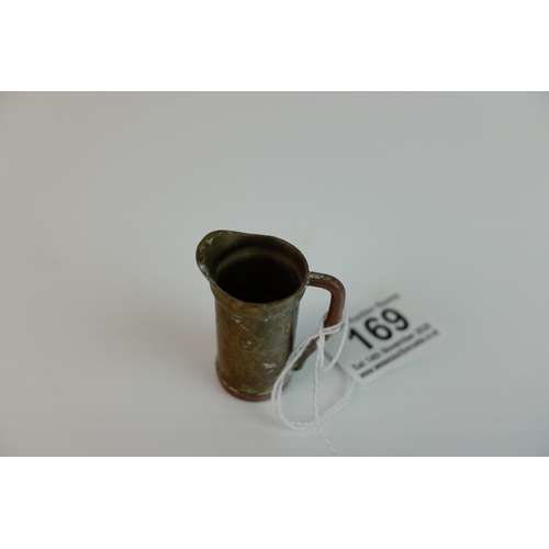 169 - Brass Trench Art Miniature Jug, 5cms high