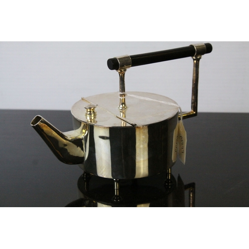 179 - Christopher Dresser Style White Metal Teapot