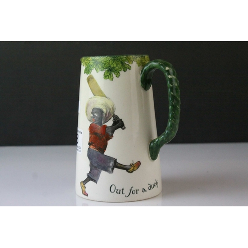 18 - Royal Doulton Black Cricketers Seriesware Jug titled ' Out for a duck ' 14.5cms high