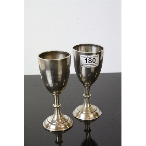 180 - Pair of Silver Trophy Cups awarded in 1914 by C.L.S. Sports, London 1913, makers Charles Edwards, Lo... 