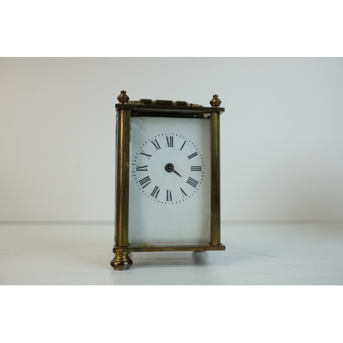 181 - Carrington & Co Regent Street London, Carriage Clock Case containing Brass Clock (a/f) with key