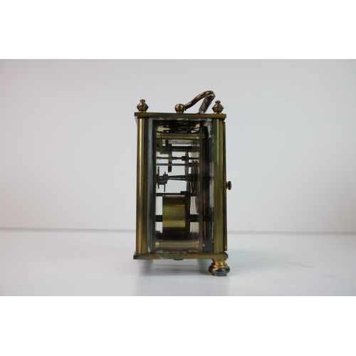 181 - Carrington & Co Regent Street London, Carriage Clock Case containing Brass Clock (a/f) with key