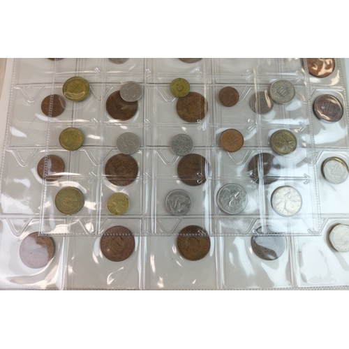 202 - Coins - Album including GB, approx. 245 coins in total together with a Tub of World including GB, as... 