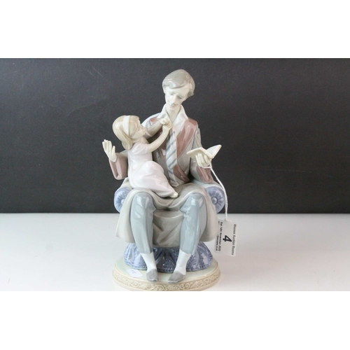 4 - Lladro Figure Group ' Daddy's Girl ', model no. 5584, 24cms high