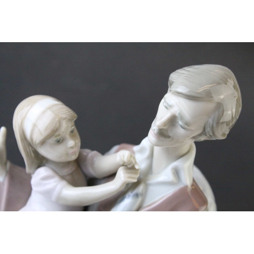 4 - Lladro Figure Group ' Daddy's Girl ', model no. 5584, 24cms high