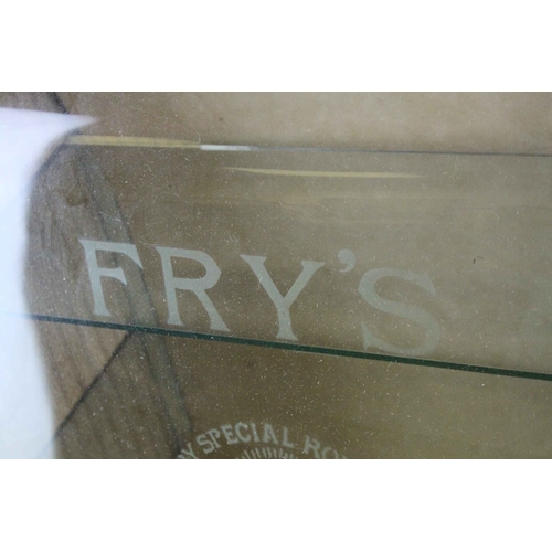 53 - Early 20th century Fry`s Choice Chocolate Advertising Display Cabinet, the curved glass front etched... 