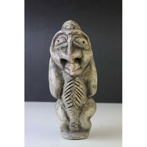 78 - Carved Stone Tribal Figure of a Stylised Man