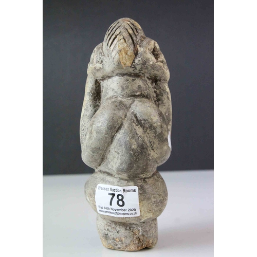 78 - Carved Stone Tribal Figure of a Stylised Man