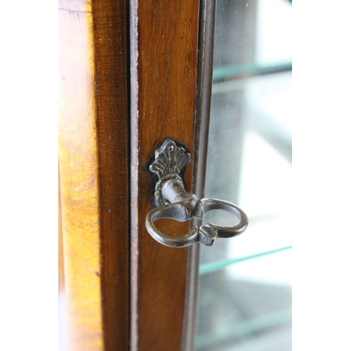 90 - French Style Table Top Display Cabinet with Gilt Metal Mounts, the single glazed door opening to rev... 