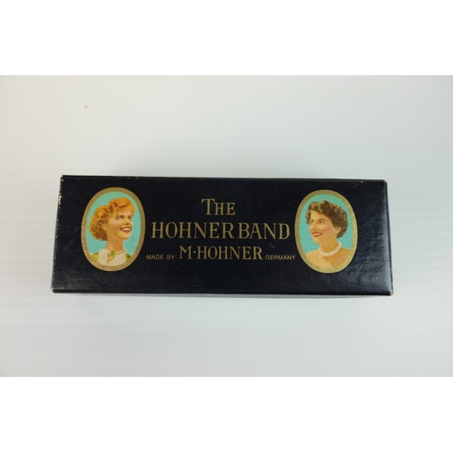 213 - Three Boxed Hohner Harmonicas including The Hohner Band, Trutone and The Chromonica