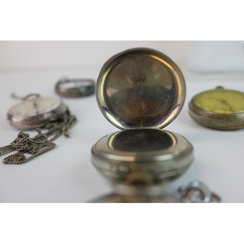 218 - Collection of Five Pocket Watches including Two Silver Cased (both a/f)  and a Waltham