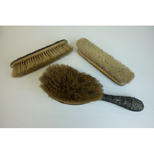 220 - Five Piece Silver Backed Dressing Table Set comprising Four Brushes and a Hand Mirror, B'ham 1916