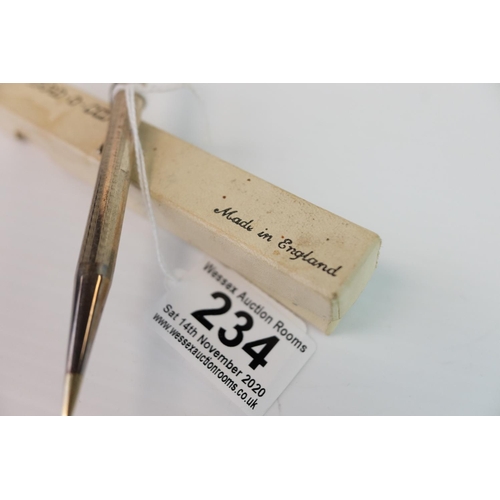 234 - Silver Hallmarked Yard-o-led Propelling Pencil, London 1945, boxed