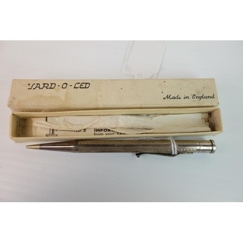 234 - Silver Hallmarked Yard-o-led Propelling Pencil, London 1945, boxed